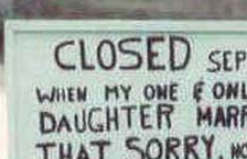 A Very Informative "Closed" Sign